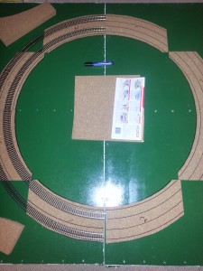 Cutting the cork underlay tiles