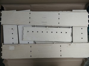 A large parcel, opened